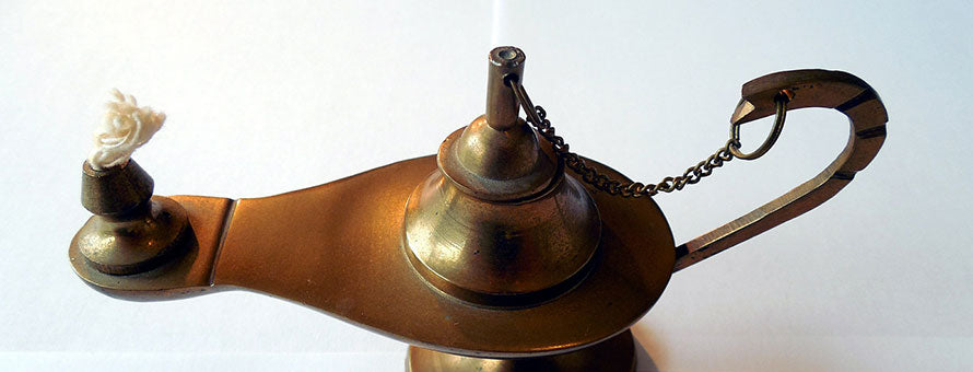  Honoro Vintage Legend Aladdin Magic Genie Lamp - Metal