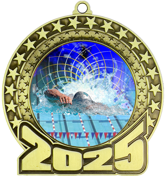 2025 Swimming Insert Medal