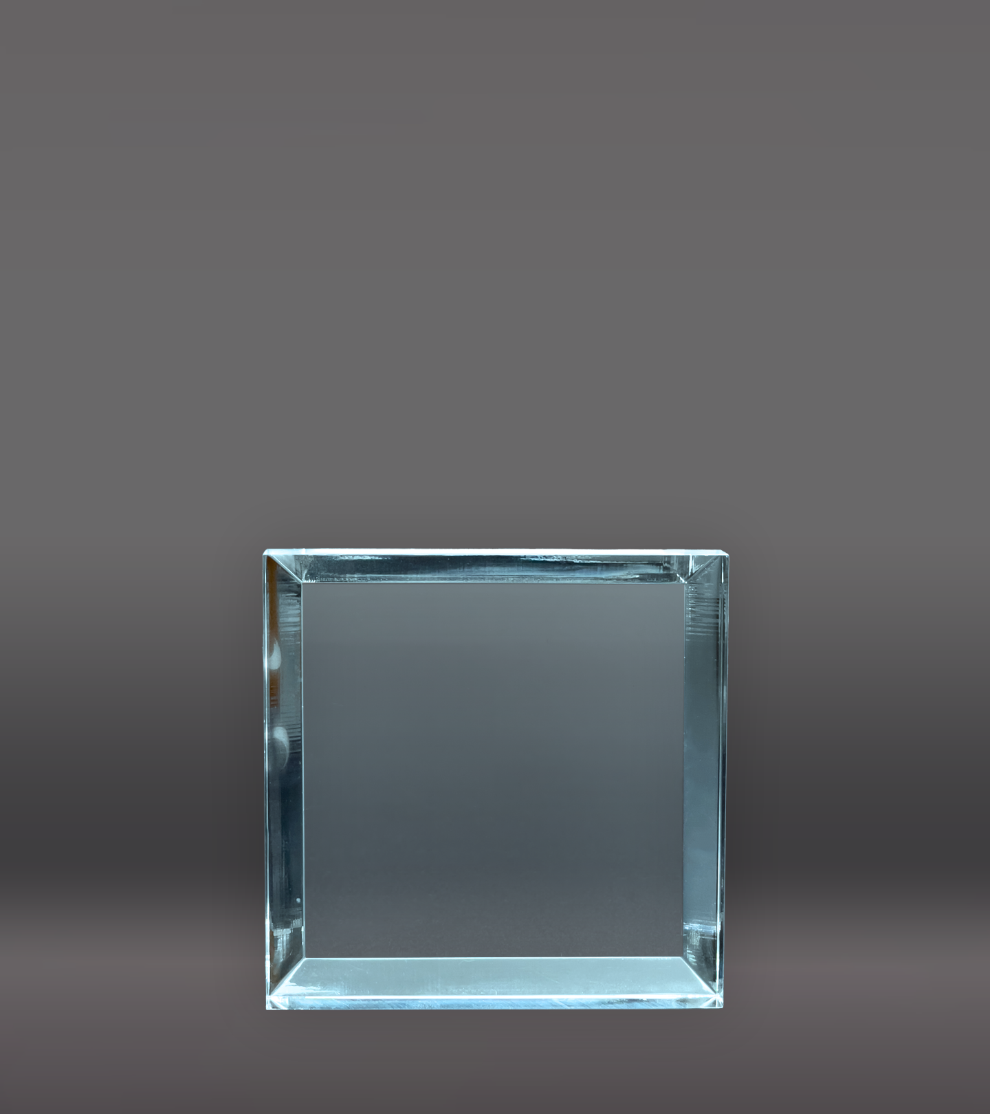 Laser Engraved Square Acrylic Paperweight - Blue