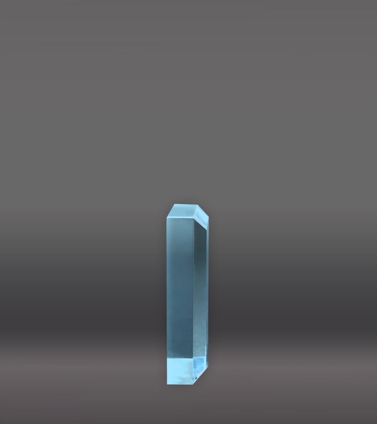 Laser Engraved Square Acrylic Paperweight - Blue