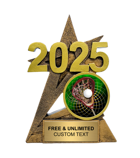 2025 Gold SuperStar Lacrosse Insert Trophy