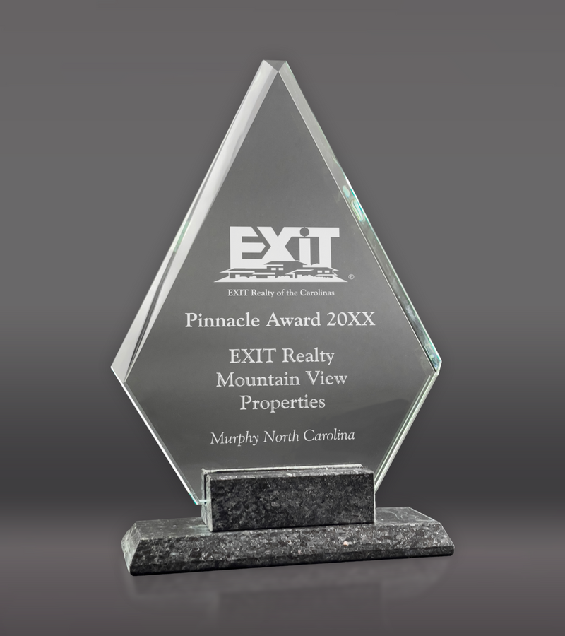 Custom Engraved Victoria Glass Granite Award