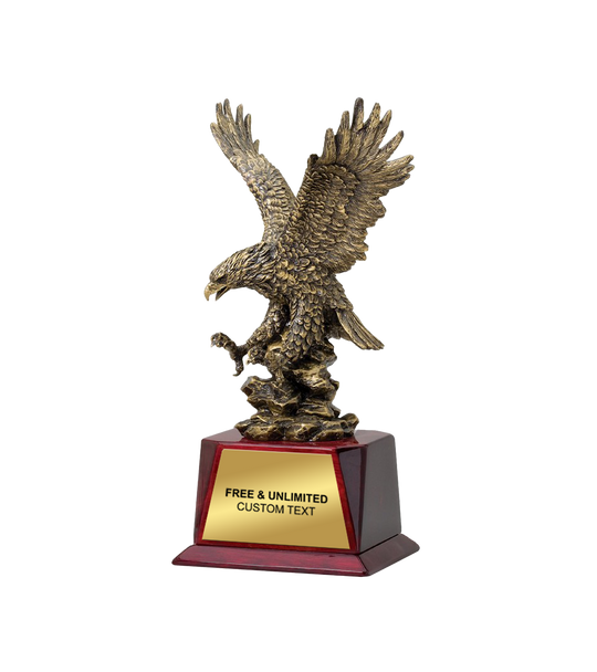 Gold Landing Eagle Award on Rosewood Base