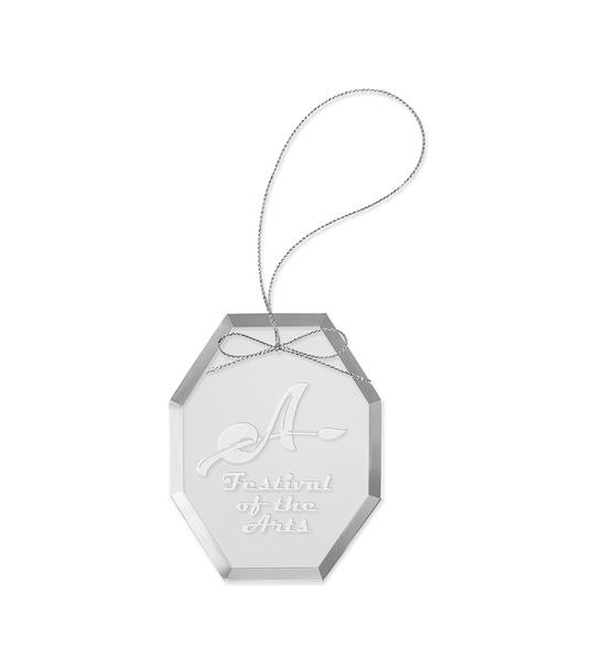 Custom Clear Octagon Glass Ornament