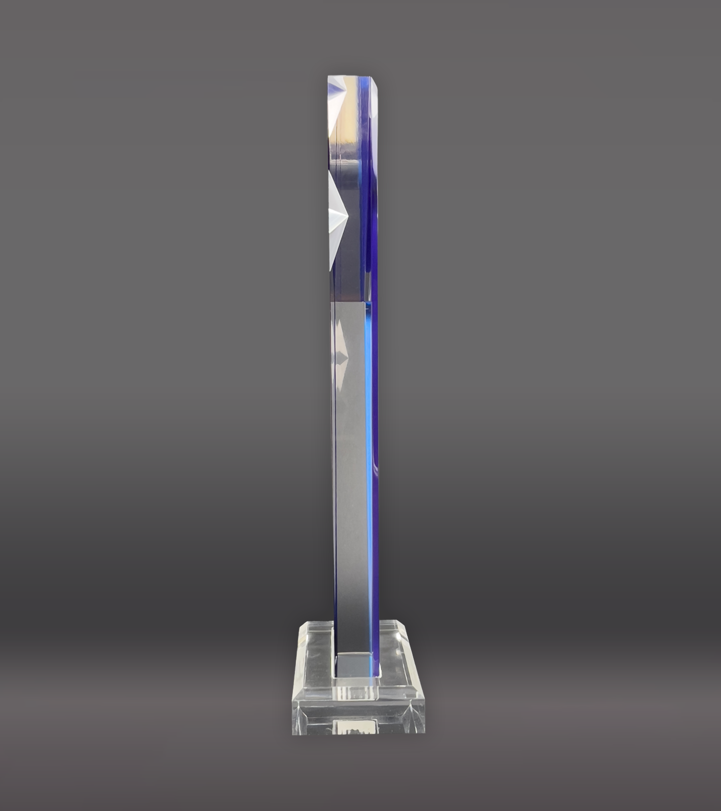 Star Peak Blue Acrylic Award Side