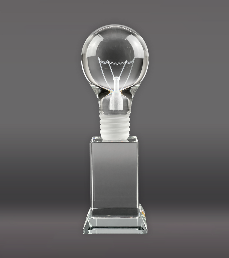 Crystal Light Bulb Award Front