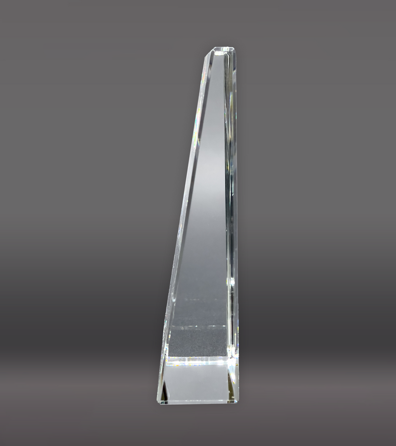 Wedge Crystal Plaque Award Side