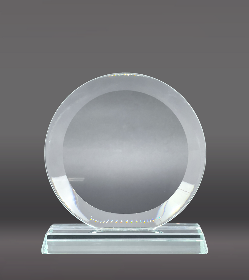 Circle Crystal Award Front