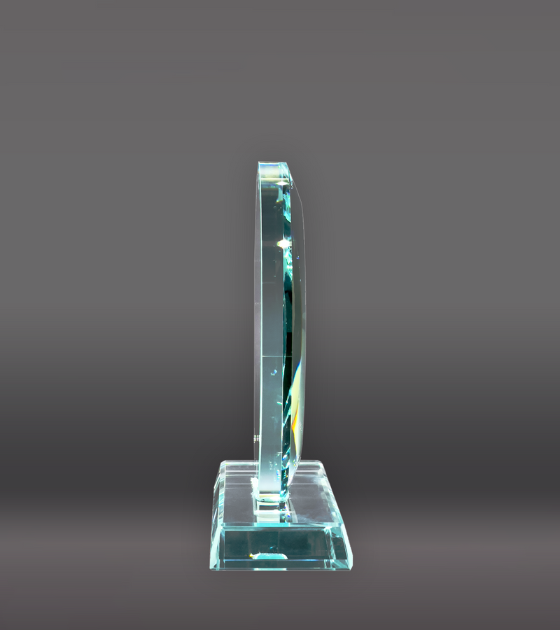 Circle Crystal Award Side