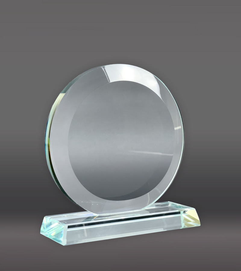 Circle Crystal Award Rear
