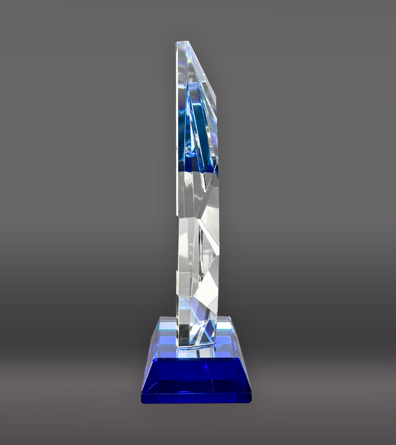 Arrowhead Crystal with Blue Base Success Side