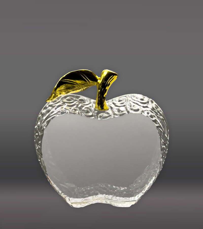 Crystal Apple with Gold Stem Rear