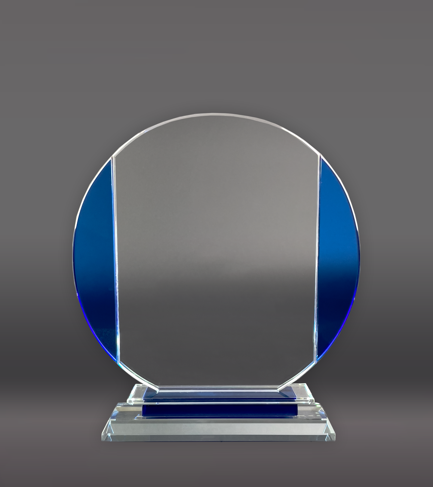 Circle Glass With Blue Sides Front
