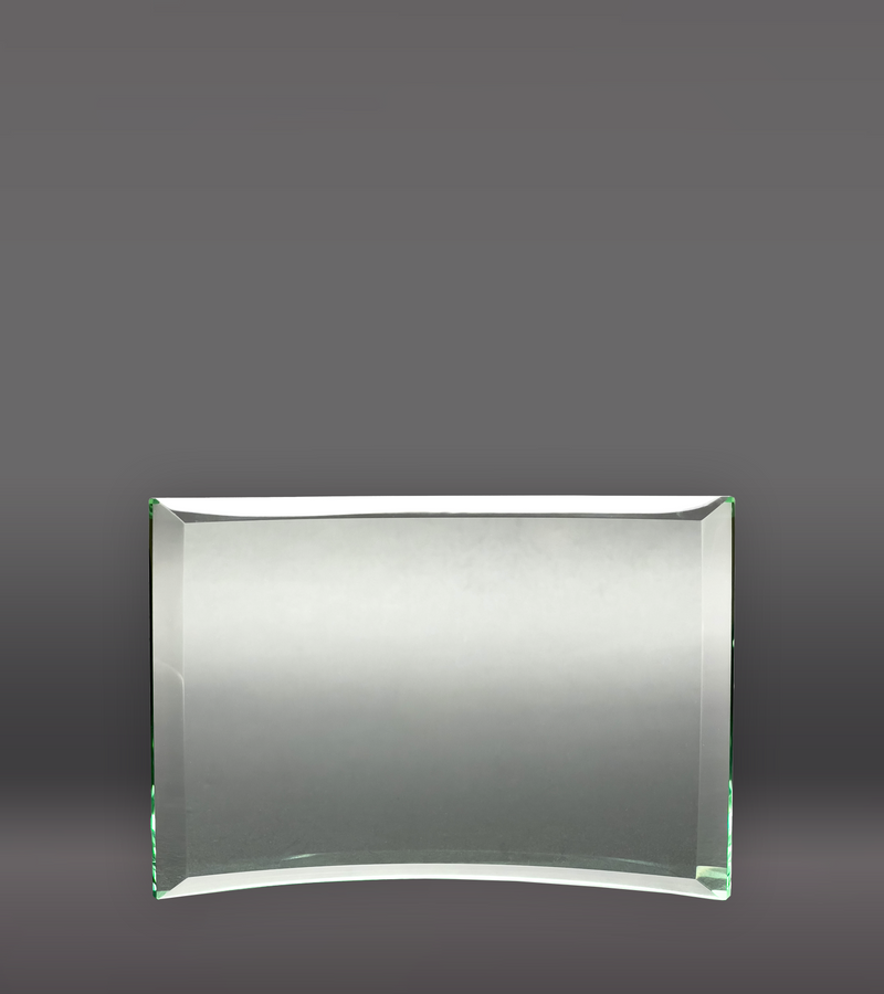 Premium Curved Glass Plaque Jade