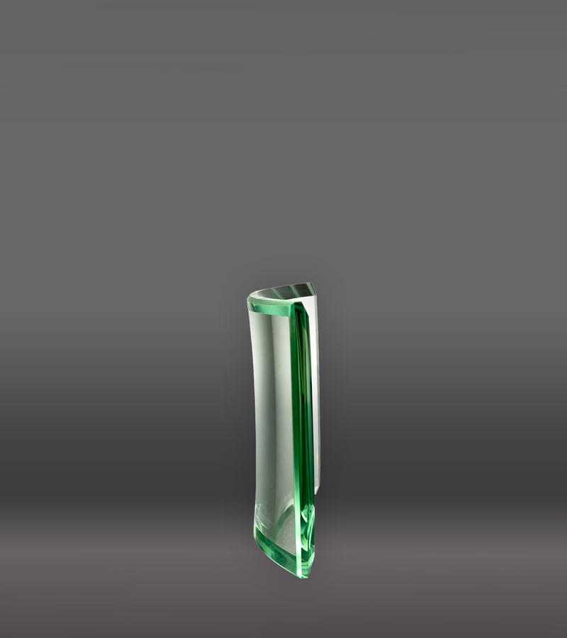 Premium Curved Glass Plaque Jade