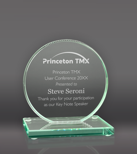 Circle Glass Plaque Award