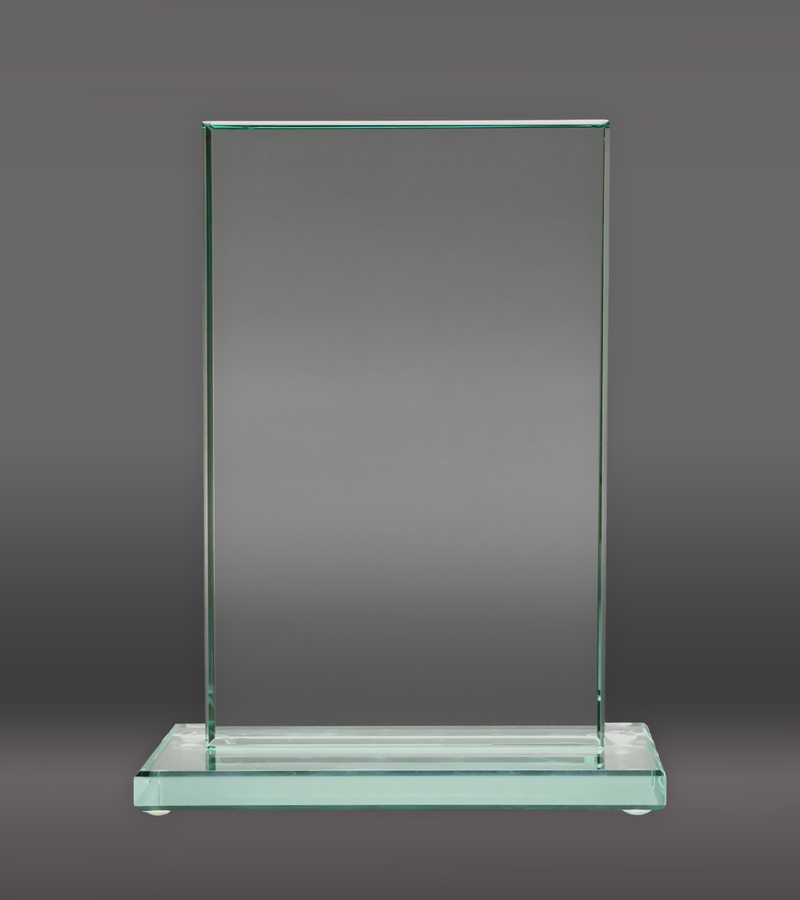 Color Printed Rectangle Glass Trophy Front