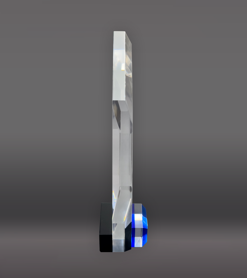 Blue Marquis Acrylic Award Side