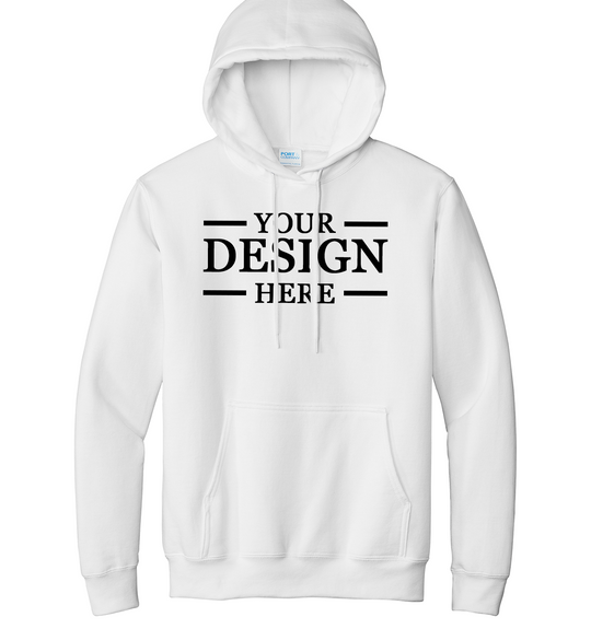 Essential Fleece Pullover Custom Printed Hooded Sweatshirt