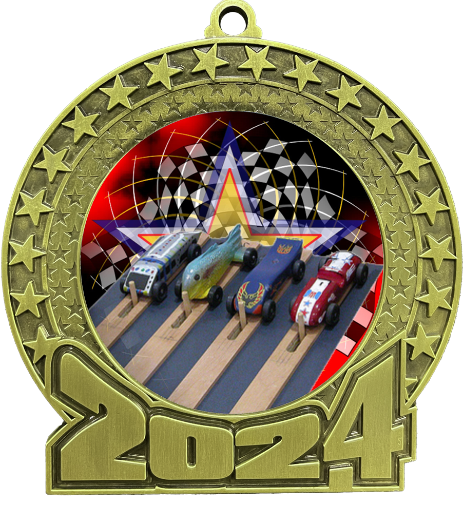 2024 Pinewood Derby Insert Medal
