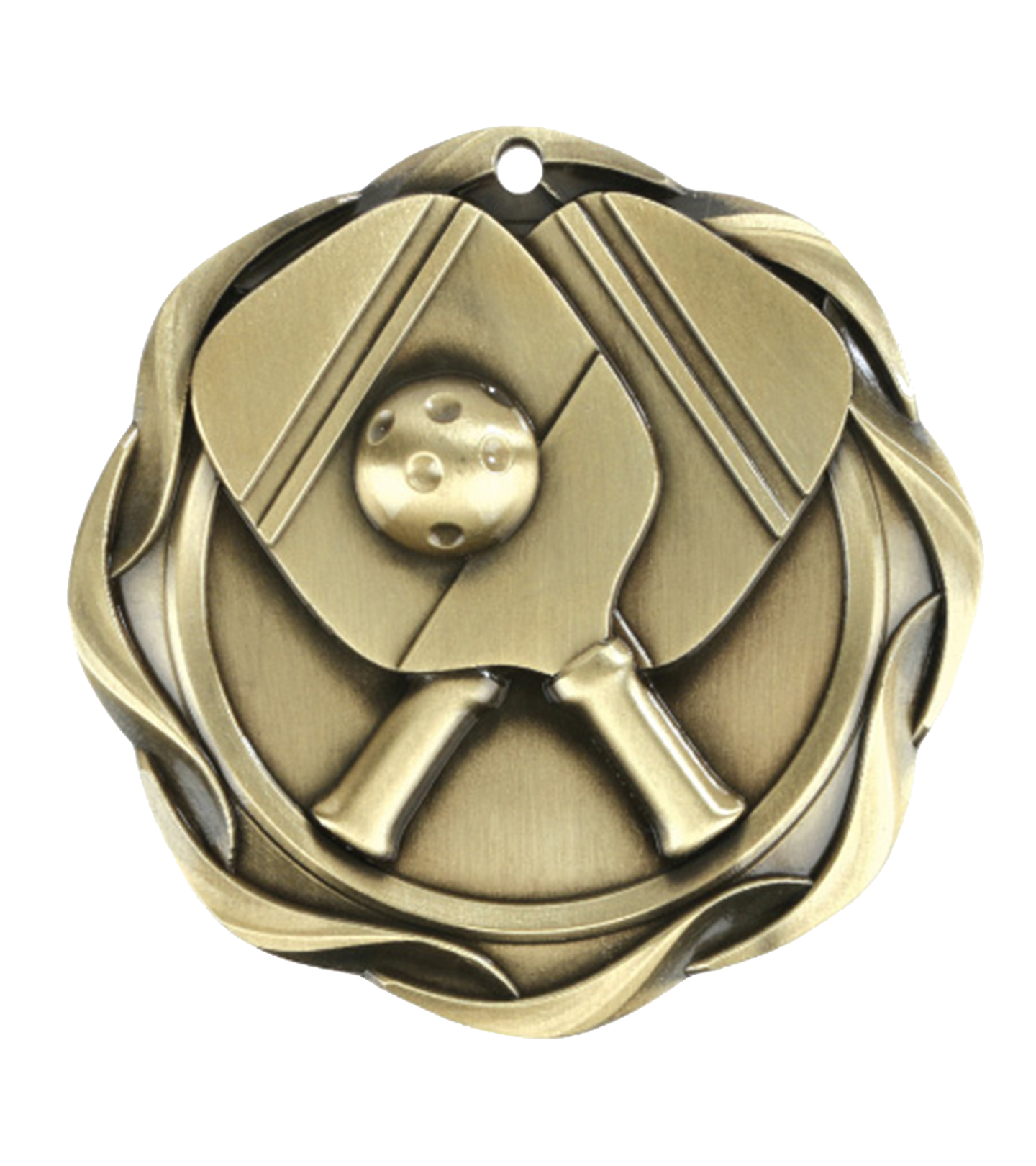 Custom Gold Fusion Pickleball Medal