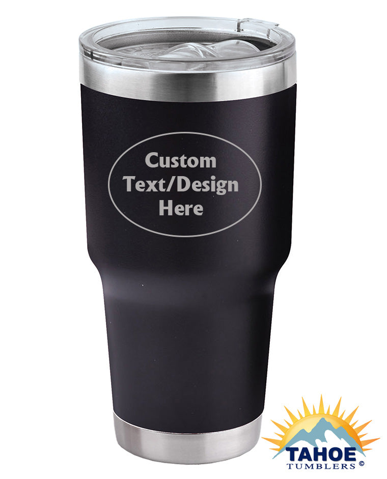 Black 30 oz Insulated Custom Tumbler - Tahoe