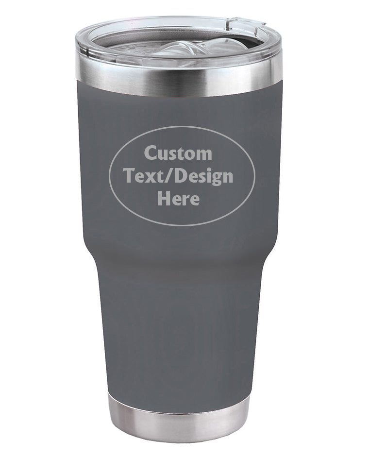 Dark Grey 30 oz Insulated Custom Tumbler - Tahoe