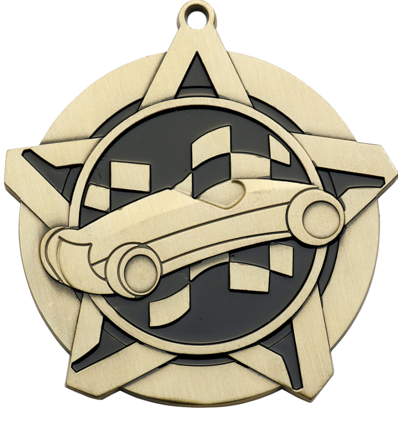 Gold Super Star Pinewood Derby Medal
