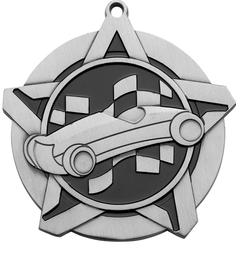 Silver Super Star Pinewood Derby Medal