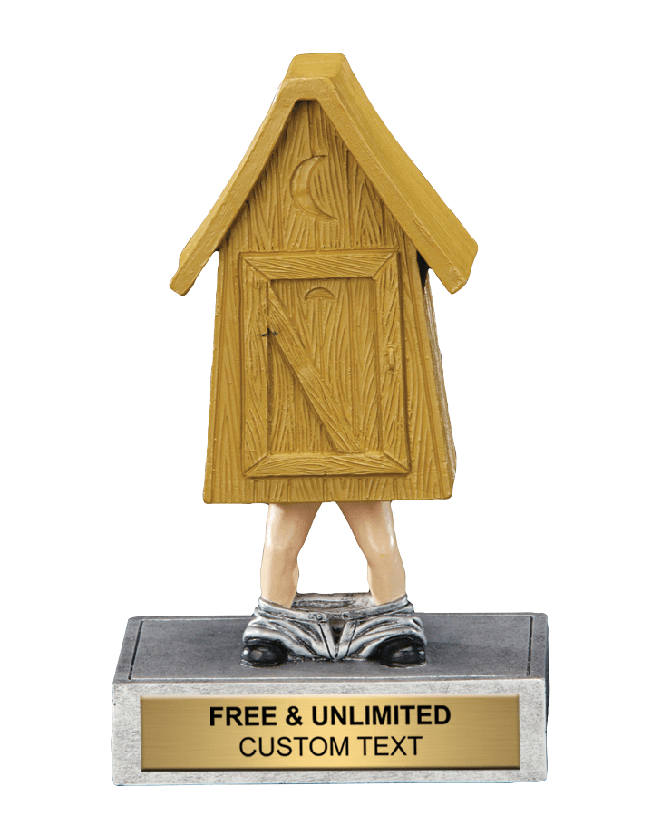 Pants Down' Outhouse Bobble Trophy