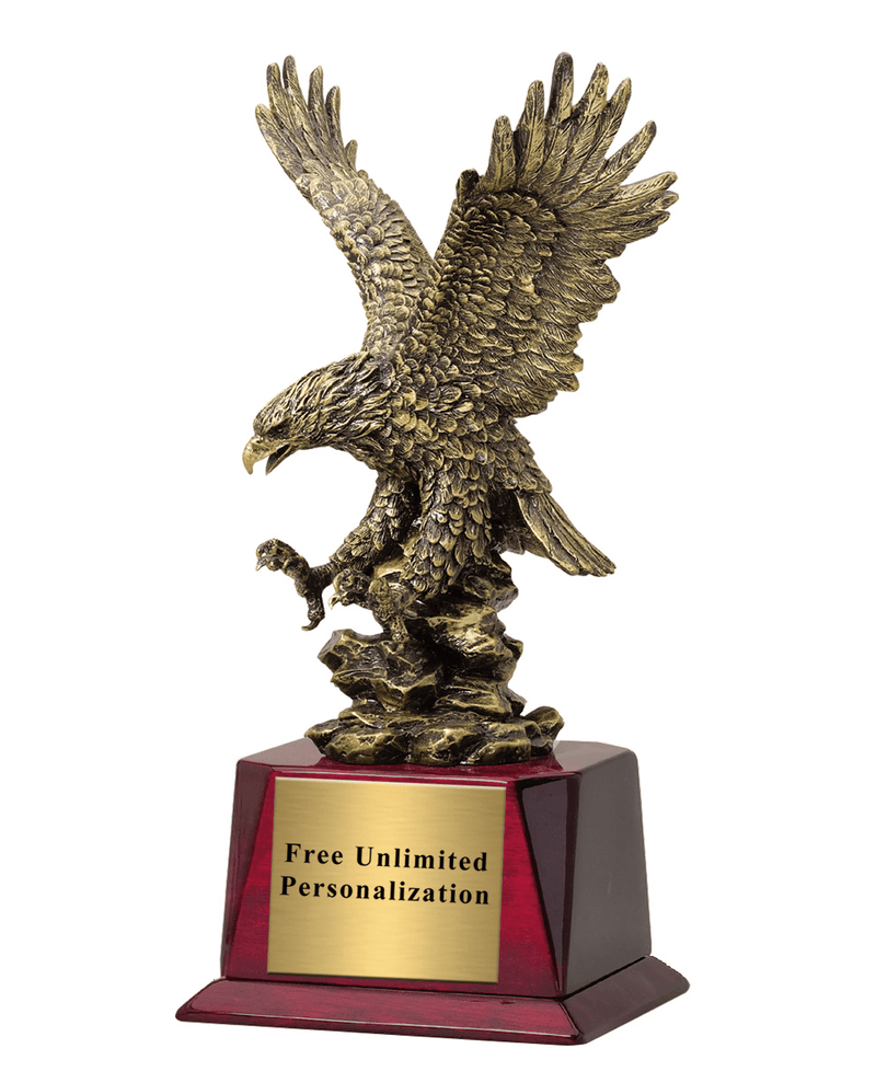 Gold Landing Eagle Award on Rosewood Base