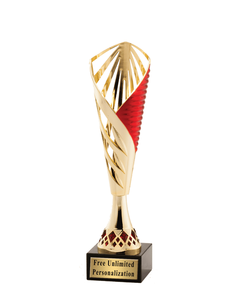 Red Chalice Cup Trophy With Color Accents