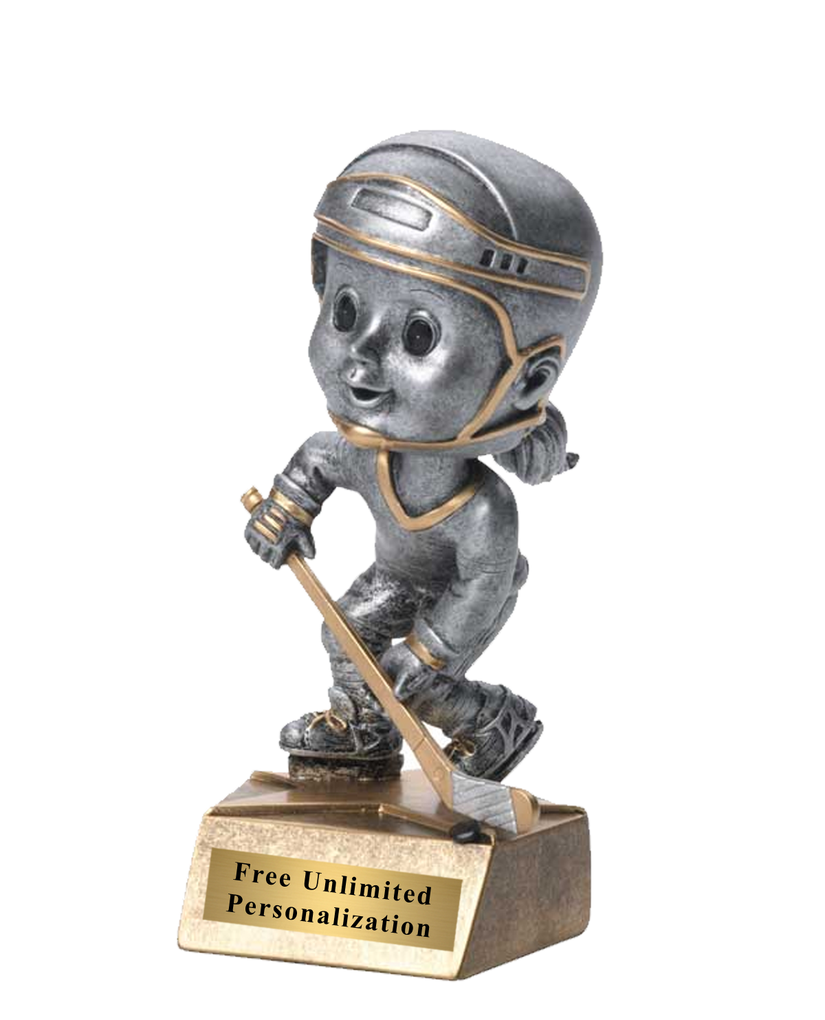 Female Bobblehead Hockey Trophy