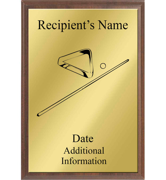 Billiards Silhouette Plaque