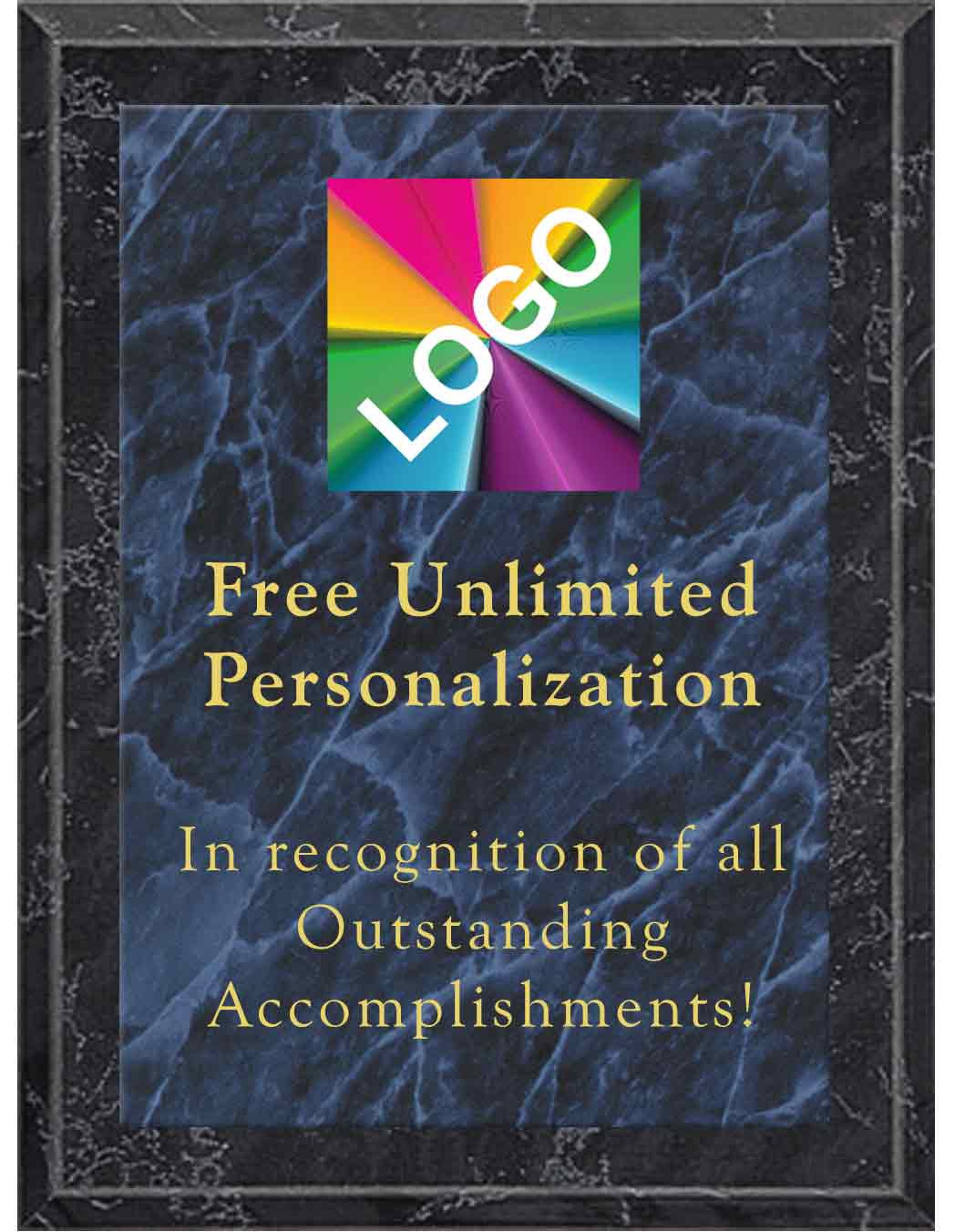 Black Marble Color Blue Marble Mist Plaque