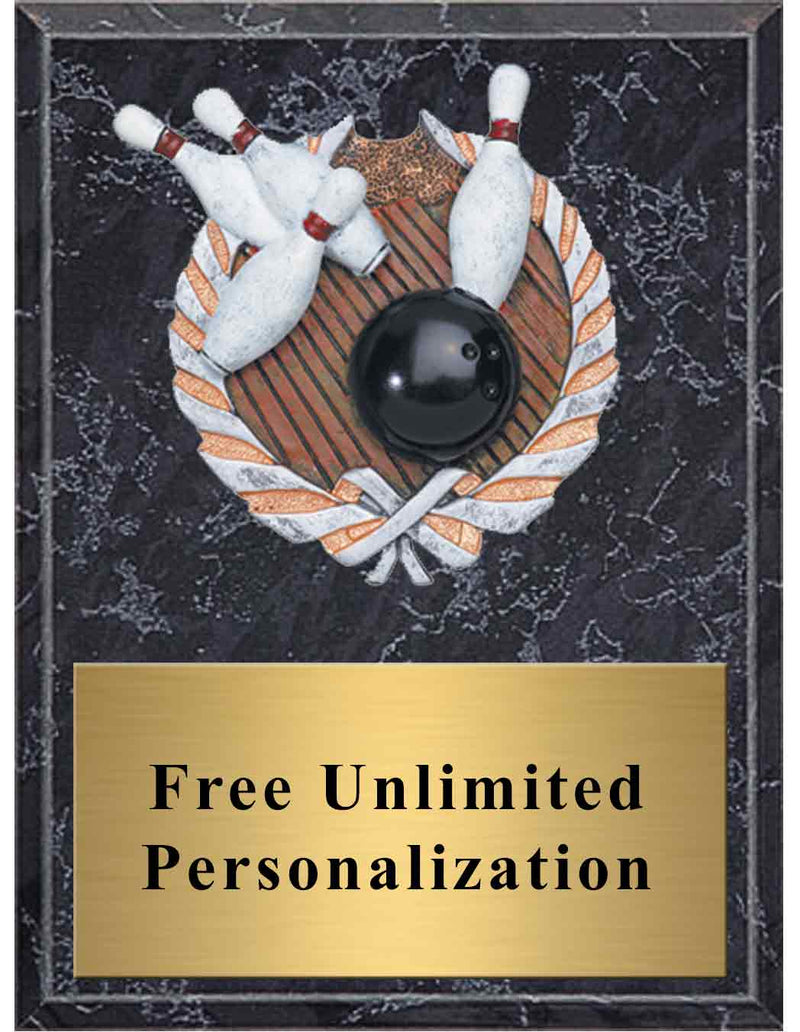 Black Marble Bowling Millennium Plaque