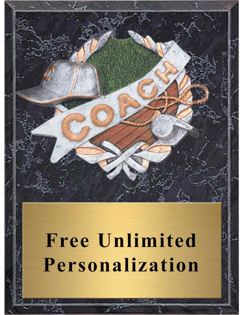 Black Marble Coach Millennium Plaque
