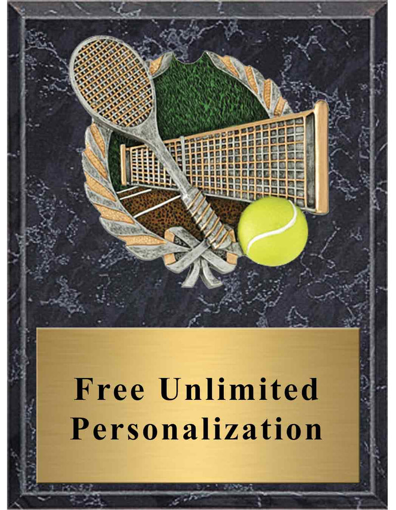 Black Marble Tennis Millennium Plaque