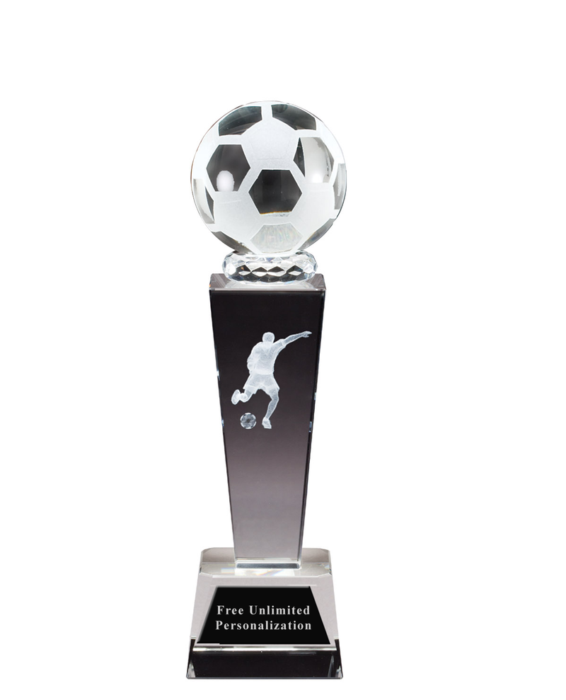 Sports Crystal Soccer Award - Male