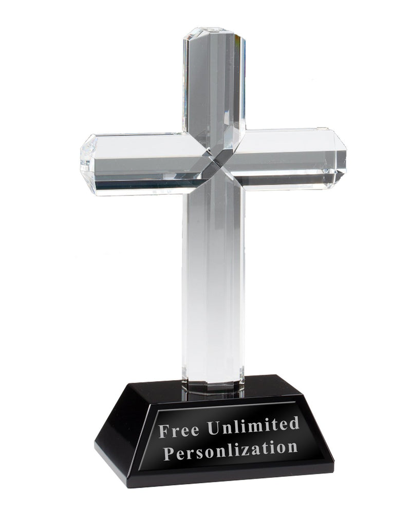 Crystal Cross With Black Base