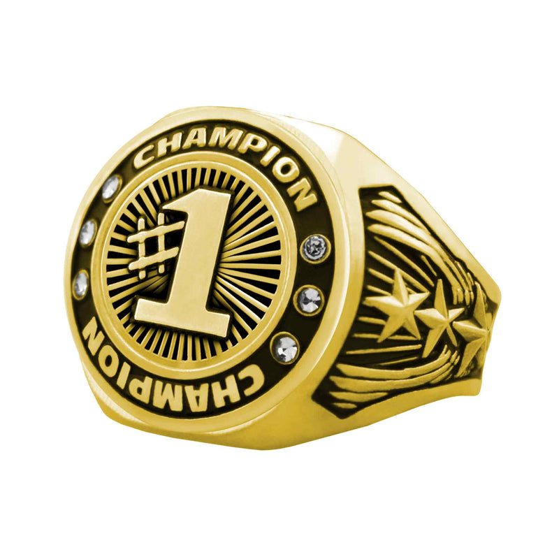Bright Gold First Place Championship Ring - Champion
