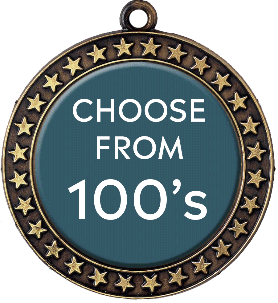 Gold Champion Star Insert Medal Animated
