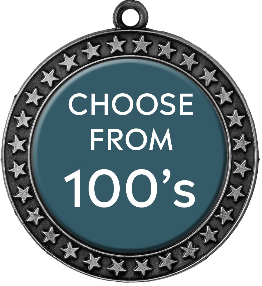 Silver Champion Star Insert Medal