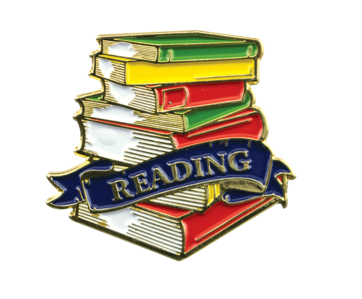 Color Fill Reading Lapel Pin