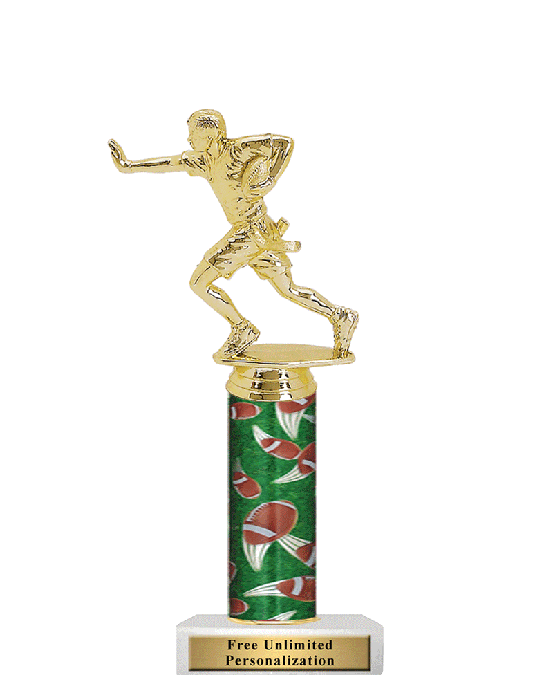 Flag Football Column Trophy Animated