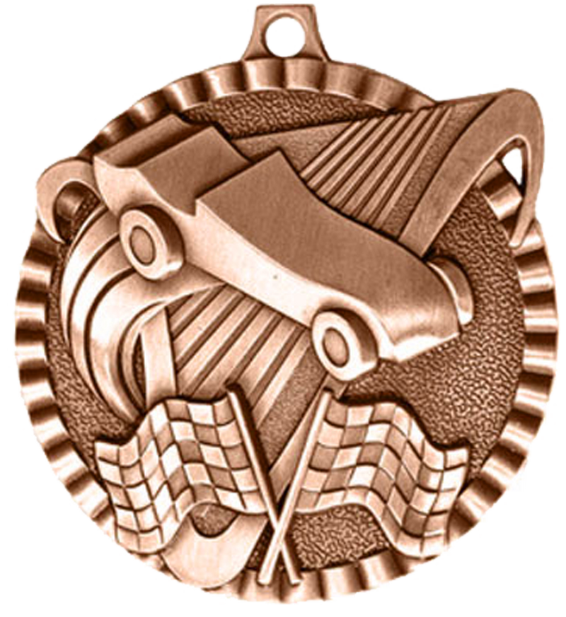 Bronze Victory Scene Pinewood Derby Medal