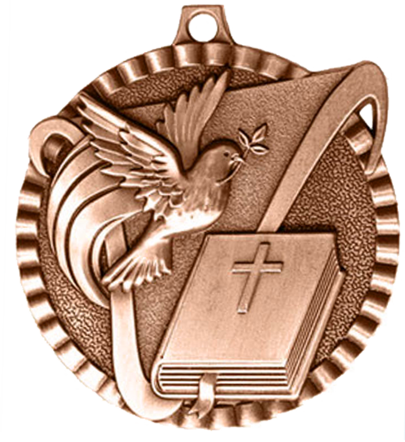 Bronze Victory Scene Religion Medal