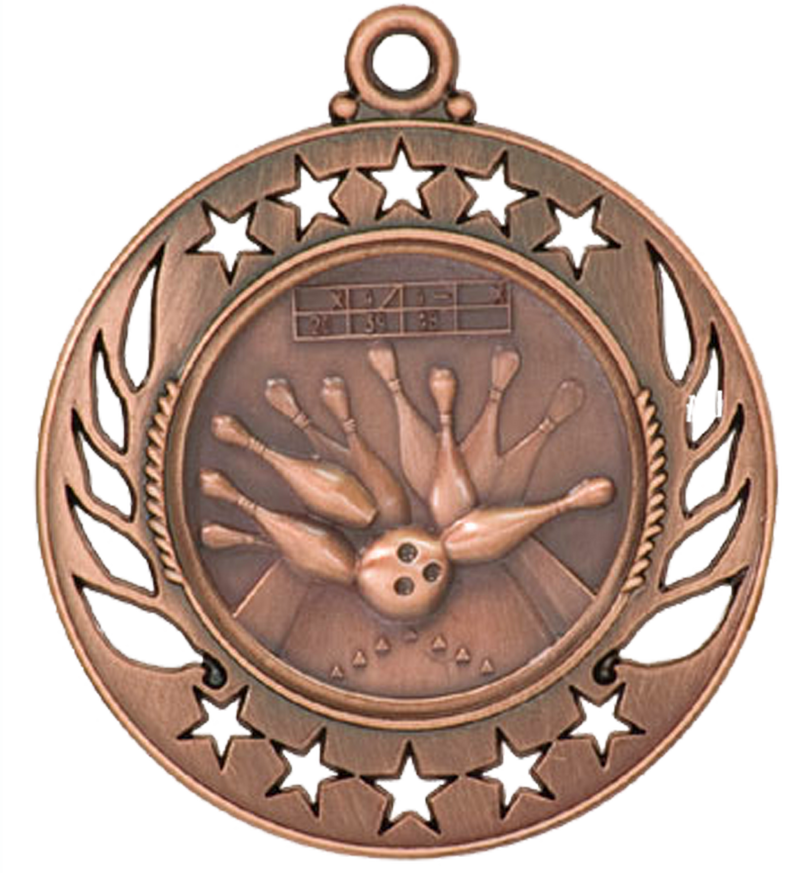 Bronze Galaxy Bowling Medal