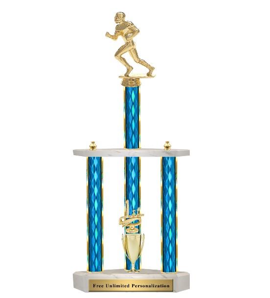 Fantasy Football Trophy – Large 35-Inch Three-Post Perpetual Award For 14 Years Of Champions 5 thumbnail image