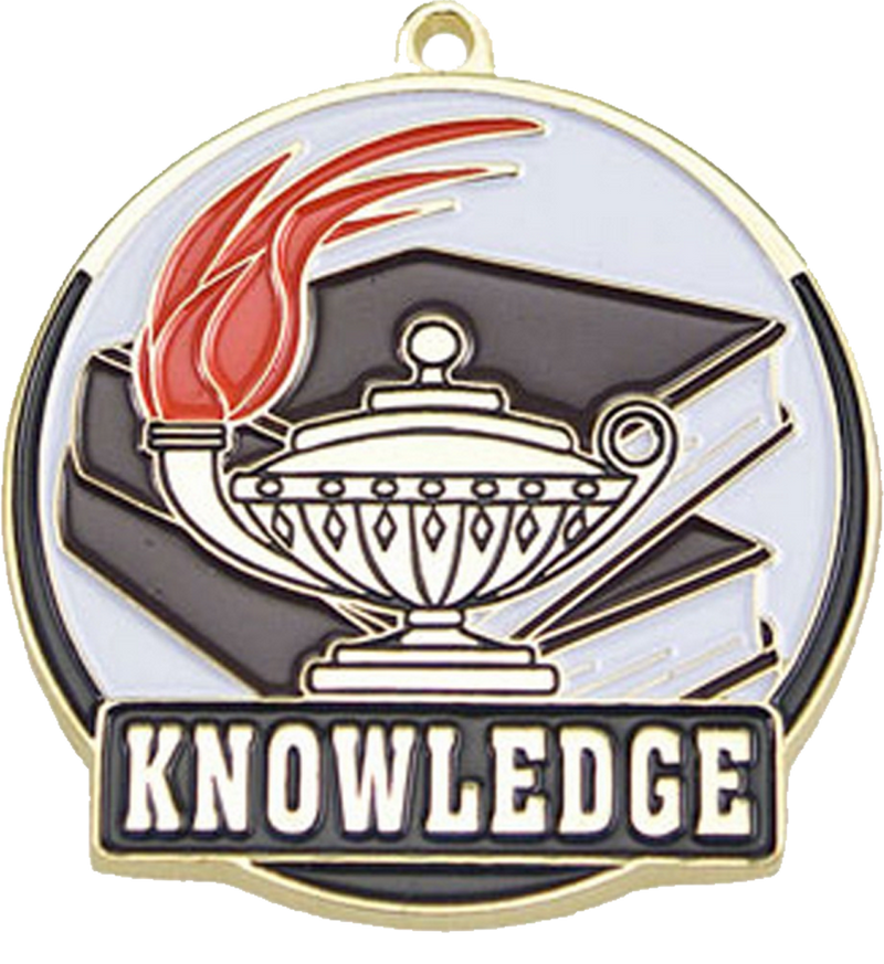 Gold Color Fill Knowledge Medal